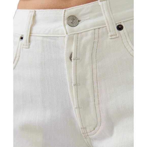 NWT Free People We The Free Ivy Mid-Rise Jean Shorts Cream White Size 32 - Picture 4 of 10